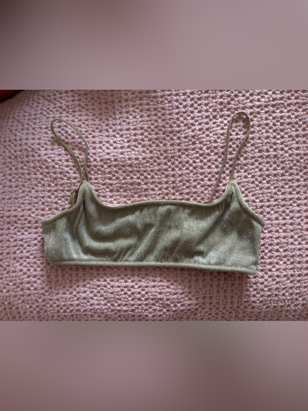 Gold Sparkly Triangl Bikini Set